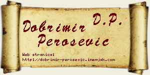 Dobrimir Perošević vizit kartica
